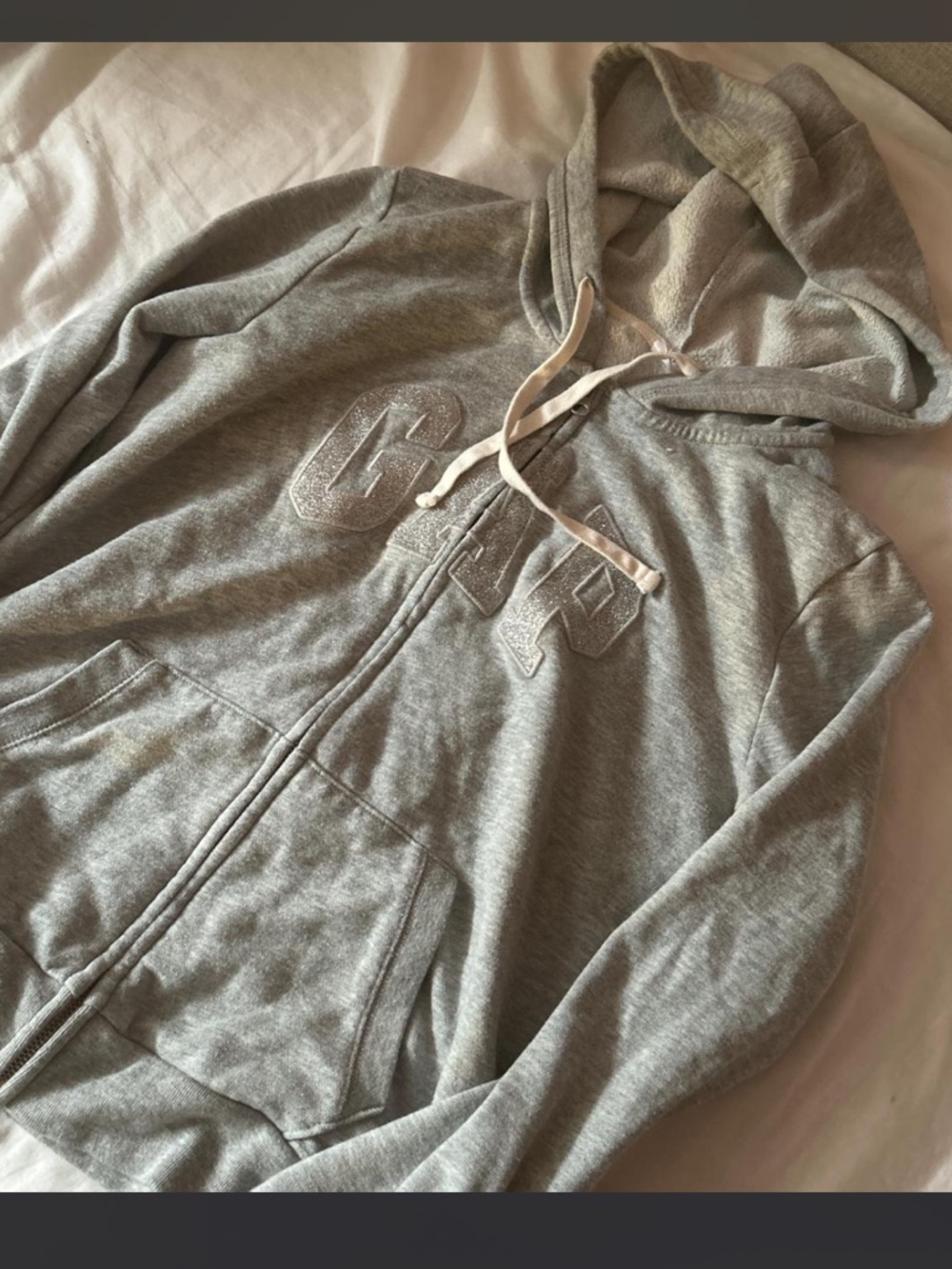 GAP Gray Zip-Up Hoodie Sweatshirt